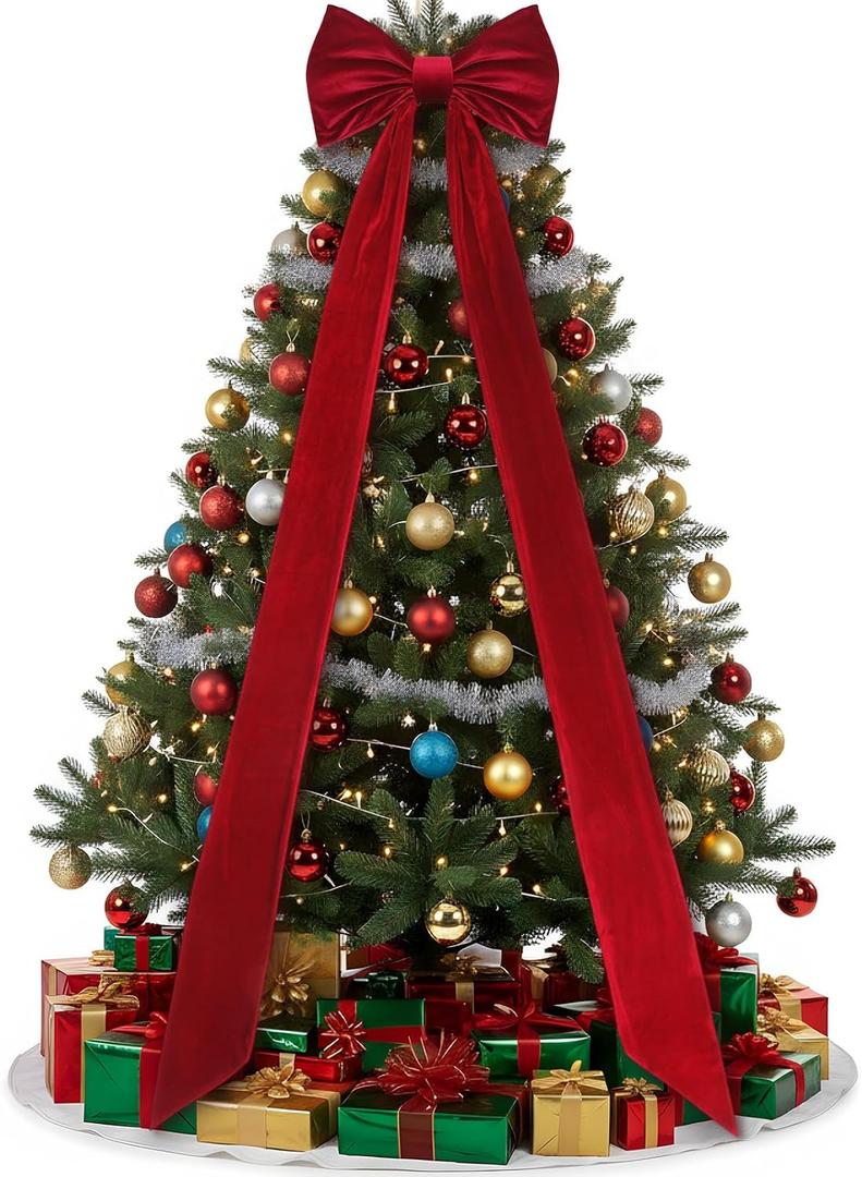 Giant Wall Bow Decorations 90x18 Inch Oversized Large Velvet Bow Decorative for Room Wall Backdrop Party Birthday Baby Shower Decor Front Door Patio Outdoor Wedding Arch Supply(Burgundy)