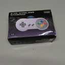 KIWITATA 2 Pack 2.4GHz Wireless Controller for SNES Original Console, Rechargeable Wireless Remote Gamepad Controller for SNES Super Entertainment System Console (Purple button)