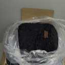 HIGOGOGO Pouf Ottoman Stuffed Round Modern Foam Filled Foot Rest Poufs for Living Room Chair Decorative 26 X 18 Inches Boho Relax Stool for Wedding Christmas Party, Black