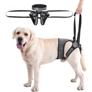LIANZIMAU Dog Sling for Large Dogs Adjustable Hind Leg Support Lift Harness Senior Canine Mobility Aid Carrier for Back Legs Walking Rehabilitation