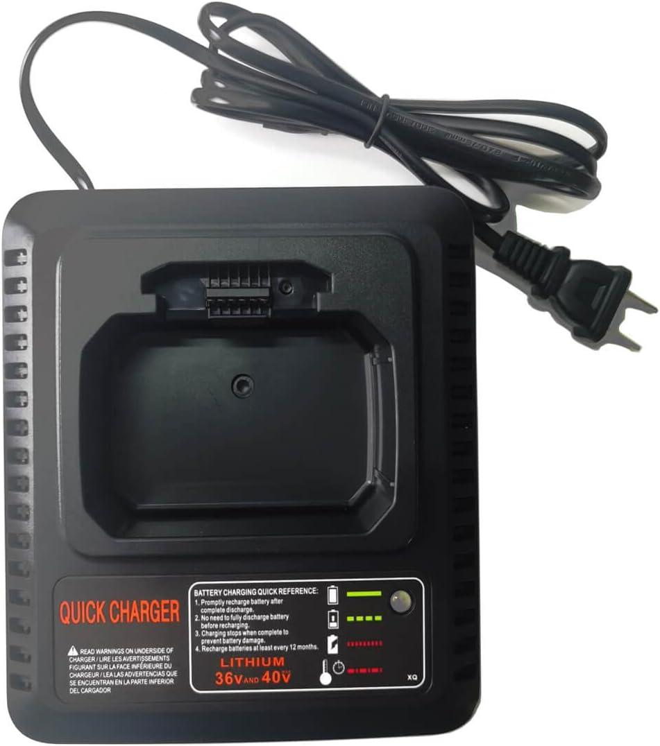 40V MAX Battery Fast Charger LCS40 Compatible with Black & Decker 36V 40V Max Lithium Battery LBX1540 LBX2540 LBX2040 LBXR2036 LBXR36 LBX2240 LBX36 LSW36 LST136 LHT2436