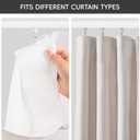 Ceiling Curtain Track, Curtain Track with Roller Hooks, 6ft - 9ft Ceiling Mounted Rail Set for Room Divider, White