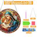 Cute Sea Turtle Diamond Painting Hanging Pendant Kit, 5D DIY Acrylic Crystal Special Shaped Window Garden Animal Diamond Art Ornament for Adult (ZD08)