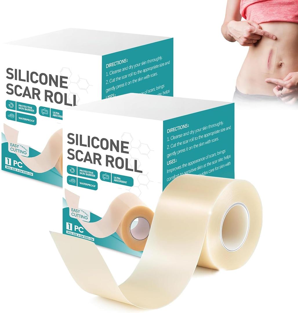 Hydrocolloid Roll for Wound Care,Hydrocolloid Patch Bandages with Self-Adhesive,Grade Hydrocolloid Roll with Self-Adhesive, Ultra Absorbent, Flexible & Waterproof (2in x 12ft) (2PCS)