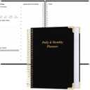 Undated Daily Monthly Planner for 2026 or Anytime - A4 To Do List with Hourly Schedule, Hardcover Spiral Bound Daily Planner to Increase Focus, Stylish School/Office Supplies, 8.5" x 11", Black