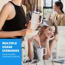 Compatible Stanley Cup 40 Oz 2 In 1 Beverage Separator - Divider Separate Flash Cups, Reusable Silicone Accessory For Parties, Casual, Outdoors, Office (Blue Purple)