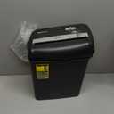 Amazon Basics 6 Sheet Cross Cut Paper and Credit Card Home Office Shredder with 3.8 Gallon Bin, Black