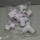 8Pack 1-1/4 PVC Fittings, 3-Way Elbow Fittings for Heavy Duty Furniture, Grade SCH40 3-Way PVC-Elbow Side Outlet Tees, 90 Degree Corner Elbow Fitting for Greenhouse Frame Tent Connections