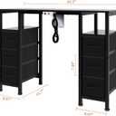 Manicure Table Nail Desk for Nail Tech, Nail Beauty Table w/Electric Dust Collector & 6 Storage Drawers & Open Shelves for Home, Workshop, Makeup Beauty Salon Workstation, 15.74"D x 43.3"W x 31.5"H