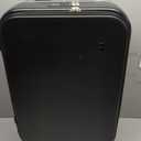 mixi 24 Inch Carry On Luggage 22x14x9 Airline Approved PC Hard Shell Suitcase Top Opening Aluminum Frame Travel Suitcases with Wheels, Blcak