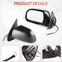 Left Driver Side Power Side View Mirror Manual Folding Compatible for Toyota Tacoma 2005-2011 Replaces 87940-04190-C0 TO1320203