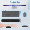 MEKASS Keyboard Wrist Rest, Soft Memory Foam Wrist Support for Keyboard, Keyboard Hand Rest Pad for Wrist Pain Relief, Keyboard Wrist Guard for Long Hours of Work, Gaming, StudyingClassic Black