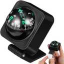 Angoily Compass for Car, Car Compass Dashboard, Dash Mount Portable Automotive and Marine for Boat Navigation Adjustable Outdoor and Road Trips Dashboard Ball Accessories Vehicle Driving Automotive