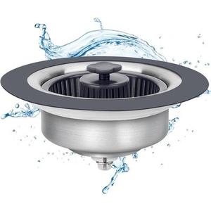 Semour Upgraded 3 in 1 Kitchen Sink Drain Strainer Stopper 304 Stainless Steel Pop Up Kitchen Sink Stopper Anti-Clogging Kitchen Sink Strainer Basket Filter for US Standard 3-1/2 Inch Drain