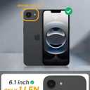 Miracase for iPhone 17e Case & iPhone 16e Case, Full-Body Phone with Built-in Glass Screen Protector, [Magnetic with MagSafe] Military Drop Proof 17 E/ 16 E Cover Bumper 6.1 inch, Black