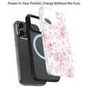 STARVIP for iPhone 14 Pro Max Case Cute – Wireless Charging Compatible – Dual-Layer Shockproof Protection with Stylish Wildflower Design – Protective Cover for Women - Romantic Pink Bloom