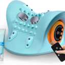 Neck Massager 2025, Neck Stretcher Cervical Traction with Heat, 3 Modes, Portable Massage Neck Hump Corrector for Pain Relief and Muscle Relax, 26 Angle Cervical Traction Device (Blue)