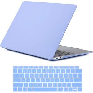 Se7enline Compatible with MacBook Air 13 Inch Case Hard Shell Case 2018/2019/2020/2021/2022/2023/2024 for Mac Air 13-Inch Retina Display Touch ID A1932/M1 A2337/A2179&Keyboard Cover, Serenity Blue
