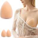 Pasties Nipple Covers for Women Triangular Ultra-Thin Reusable Invisibility Silicone Nipple Pasties Adhesive