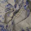 Floerns Women's Floral Halter Ruffle Tiered Cute Summer Mini Dress Milkmaid Vacation Sundress Blue and White, Medium