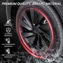 Model Y Wheel Covers 19 inch Juniper Crossflow 2025 2026,19" Swirl Style Matte Black Wheel Hubcaps Compatible with Tesla Model Y Accessories 2025 2026(Refreshed Juniper Only 4PCS)