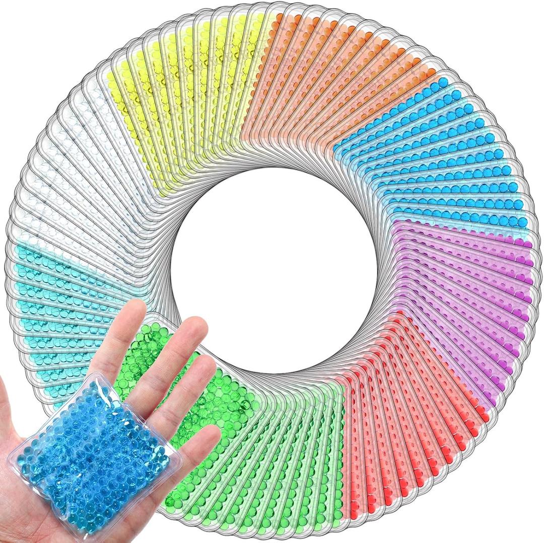 TrelaCo 120 Pack Small Gel Ice Packs for Injuries, 4 x 4 Inch, Reusable Soft Cold Packs Bulk, Boo Boo Ice Packs Hot Cold Compress for Pain Relief, Wisdom Teeth, Breast, Tired Eyes, Face, Headache