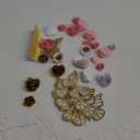 36 Pcs DIY Graduation Cap Decorations Accessory Kit Include Faux Paper Flower Heads 3D Butterfly Grad Cap Mini Paper Flowers Decorations for Grad Cap Topper DIY Graduation Gift(Pink, Gold)