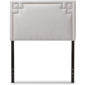 Baxton Studio Gallia Modern and Contemporary Dark Grey Fabric Upholstered Headboard, Twin