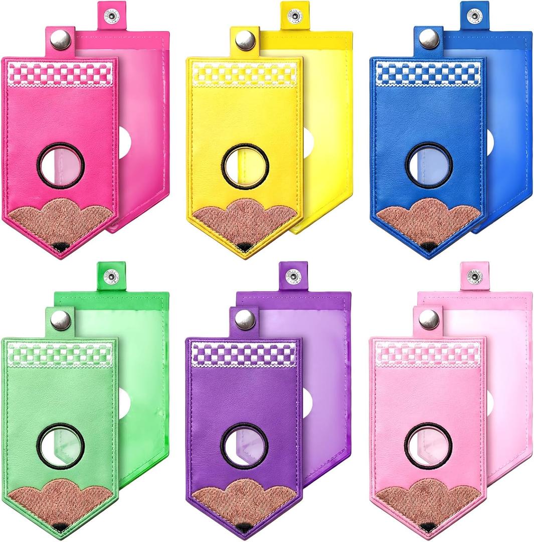 Gueevin 6 Pack Teacher Alarm ID Badge Holder, Pencil