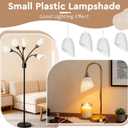 5 Pcs Plastic Lampshade 1.57inch/40mm Hole Lamp Shade Replacement Cover for Multi Head Stand Up Lamp Home Bedroom - White