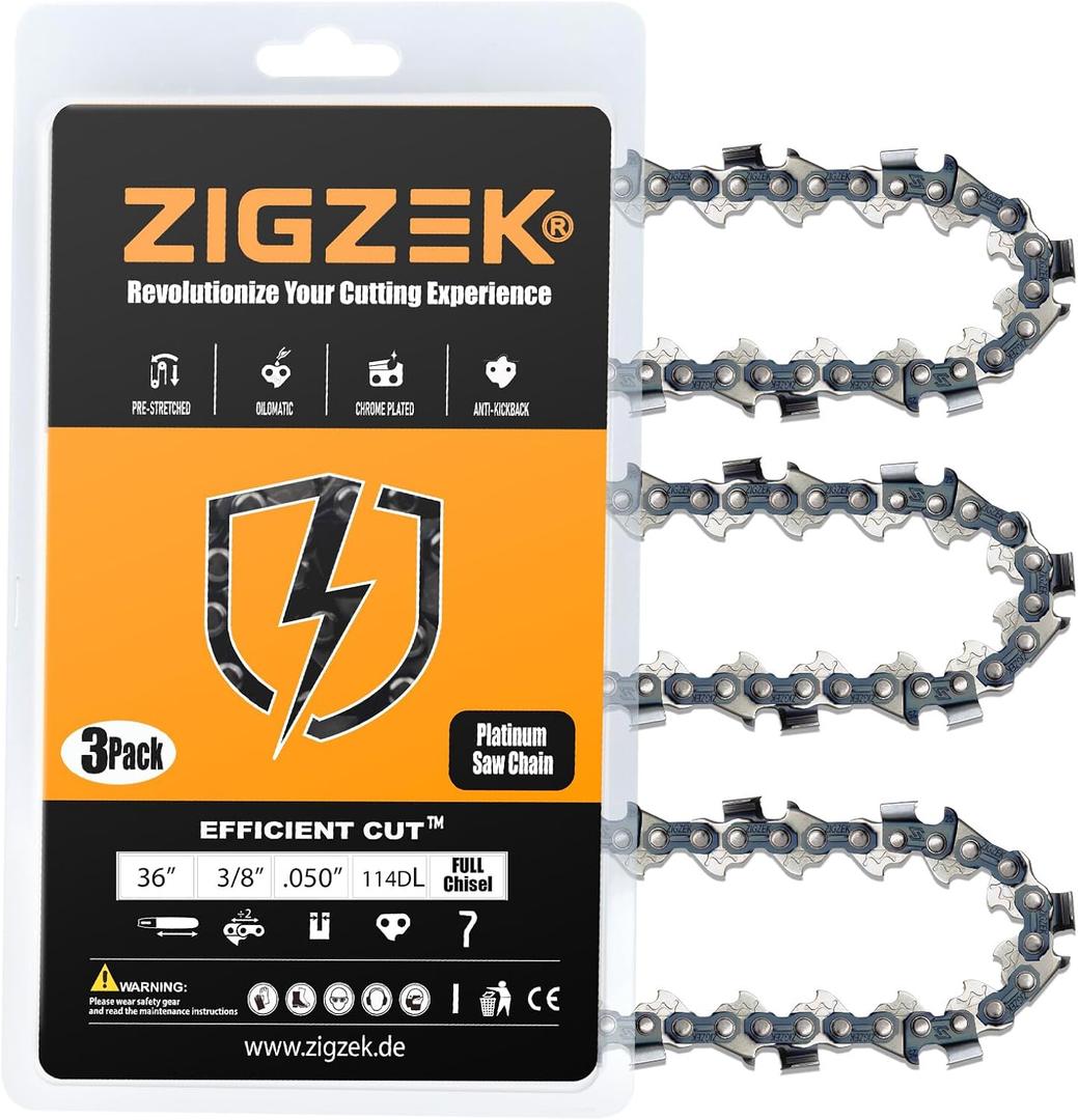 36 Inch Chainsaw Chain 3/8 .050 114DL, 72LPX114G Fit for MS440 MS441 MS460 MS461 MS660 MS661 044 046 066