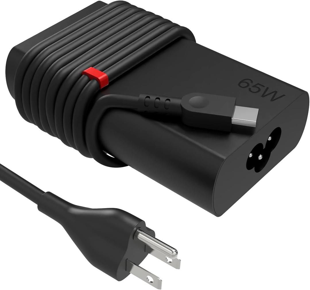 New Slim 65W Laptop Charger Fits for Lenovo Thinkpad Laptop Charger 65W USB C Charger T14 T14s X1 Think pad, Yoga Computer Charger 7i, 65 Watt Fast Replacement Type C Chromebook Power Cord AC Adapter
