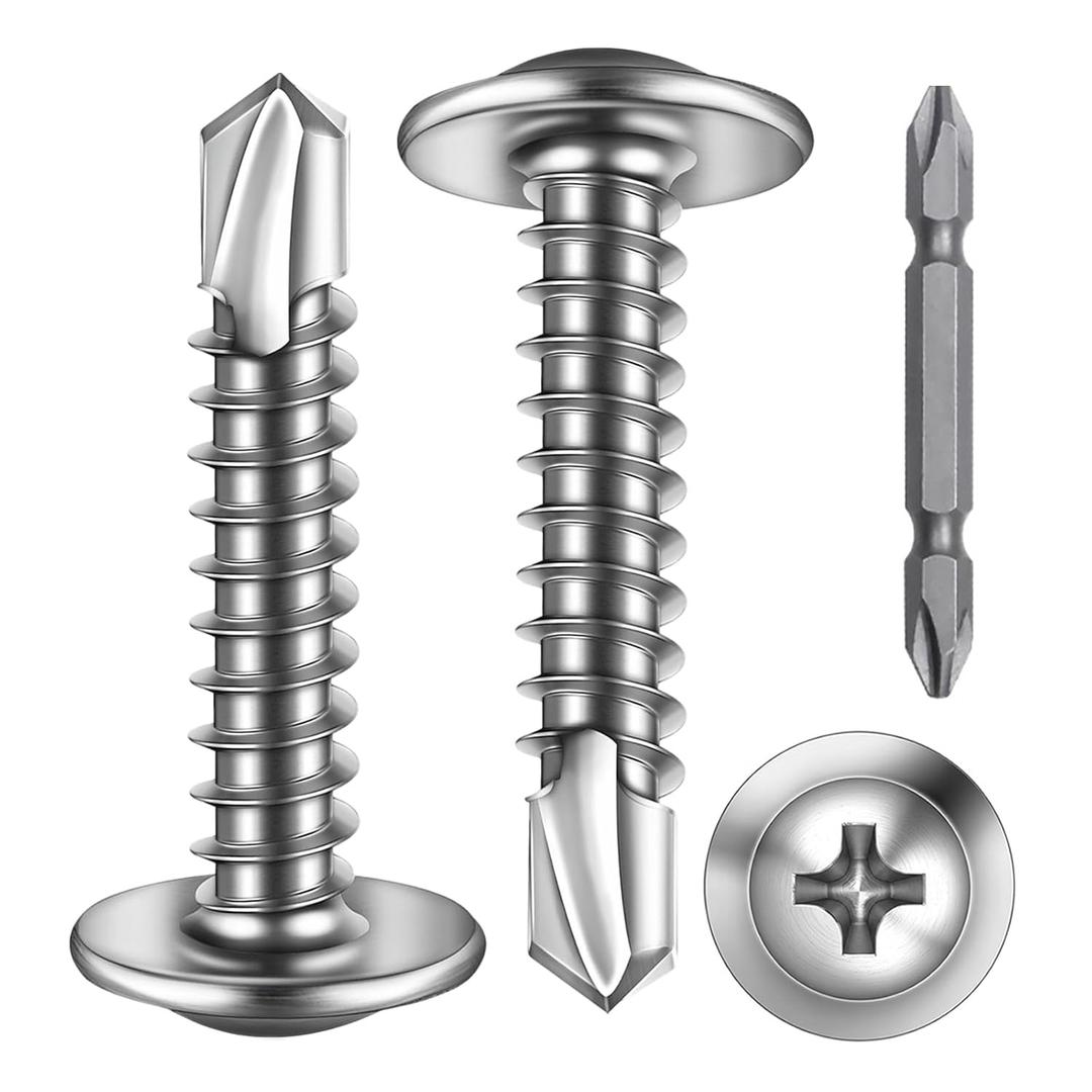 2 x #8 x 1 Self Tapping Screws for Metal, 410 Stainless Truss Head 280pcs