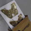GUSFREUD 3D Butterfly Wall Decor Set Resin Wall Decorations for Living Room, Bedroom, Garden, Yard, Outdoor and Gallery Walls - Antique Copper - Set of 3