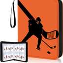 Hockey Card Binder,4-Pocket Trading Card Binder with 400 Card Sleeves,Portable Cards Album Case for Cards Collection Baseball Football Hockey Basketball Sports Cards (400 Pocket Hockey)