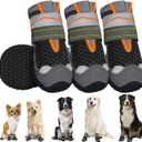 SlowTon Dog Shoes for  Dogs - Breathable Dog Boots for Summer Hot Pavement, Paw Protector for Outdoor Walking Winter Snow, Anti-Slip Rubber Dog Booties for Hardwood Floor (B, 2) #1 (Width 1.6 inch) for 14-23 lbs