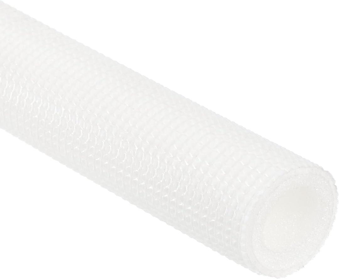 PATIKIL 4.9ft Pipe Insulation Tubing, 1 Pcs 1-1/8 Inch ID Heat Preservation Insulated Foam Tubing Handle Grip Support No Side Opening for Water Pipes, Air Conditioning Pipes, White