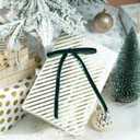 3 x Hunter Green Velvet Ribbon Christmas Bow 5 x 7 Inches Premade Green Bows for Christmas Tree Hanging Decorations Gift Wrapping Wreaths Crafts Outdoor Indoor Home Decor Wedding, Pack of 24