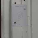 Bathroom Wall Cabinet, Medicine Cabinet with 2 Glass Door and Adjustable Shelves,White Wall Mounted Cabinet Over The Toile,3-Tier Wood Hanging Storage for Bathroom,Kitchen,Living,Laundry Room