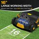 TIECTOWN 2026 Upgrade 16-Inch 15.5 Amp 2-in-1 Electric Dethatcher and Scarifier with 14.5-Gallon Collection Bag, Lawn Dethatcher with 5-Position Depth Adjustment, Keeps Lawn Healthy - Yellow