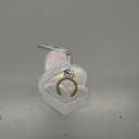 Engaged Heart Shaped Box and Ring with Gem Ornament (White)