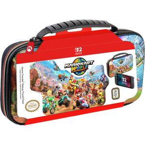 R.D.S. INDUSTRIES, INC.  Game Traveler Deluxe Licensed Travel Case Designed for Nintendo Switch, 2, OLED, Mario Kart World (NS212MKW)