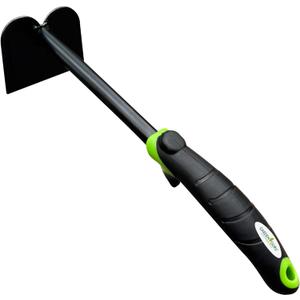Garden Guru Hand Hoe Tiller Cultivator Tool - Carbon Steel for Ultimate Strength - Rust Resistant - Ergonomic Handle - Great for Gardening Digging Tilling Planting Cultivating Loosening