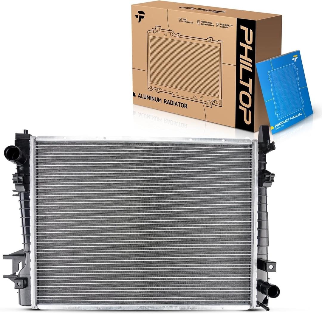 PHILTOP Aluminum Replacement Radiator for 2002-2004 Ram 1500 4.7L, 2003 Ram 1500 5.7L, 2003 Ram 2500 5.7L, 2002-2003 Ram 1500 3.7L, 2003 Ram 3500 5.7L CU2479