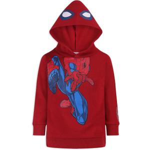 Marvel Spider-Man Boys Pullover Hoodie for Toddler 3T Dark Red (Red)
