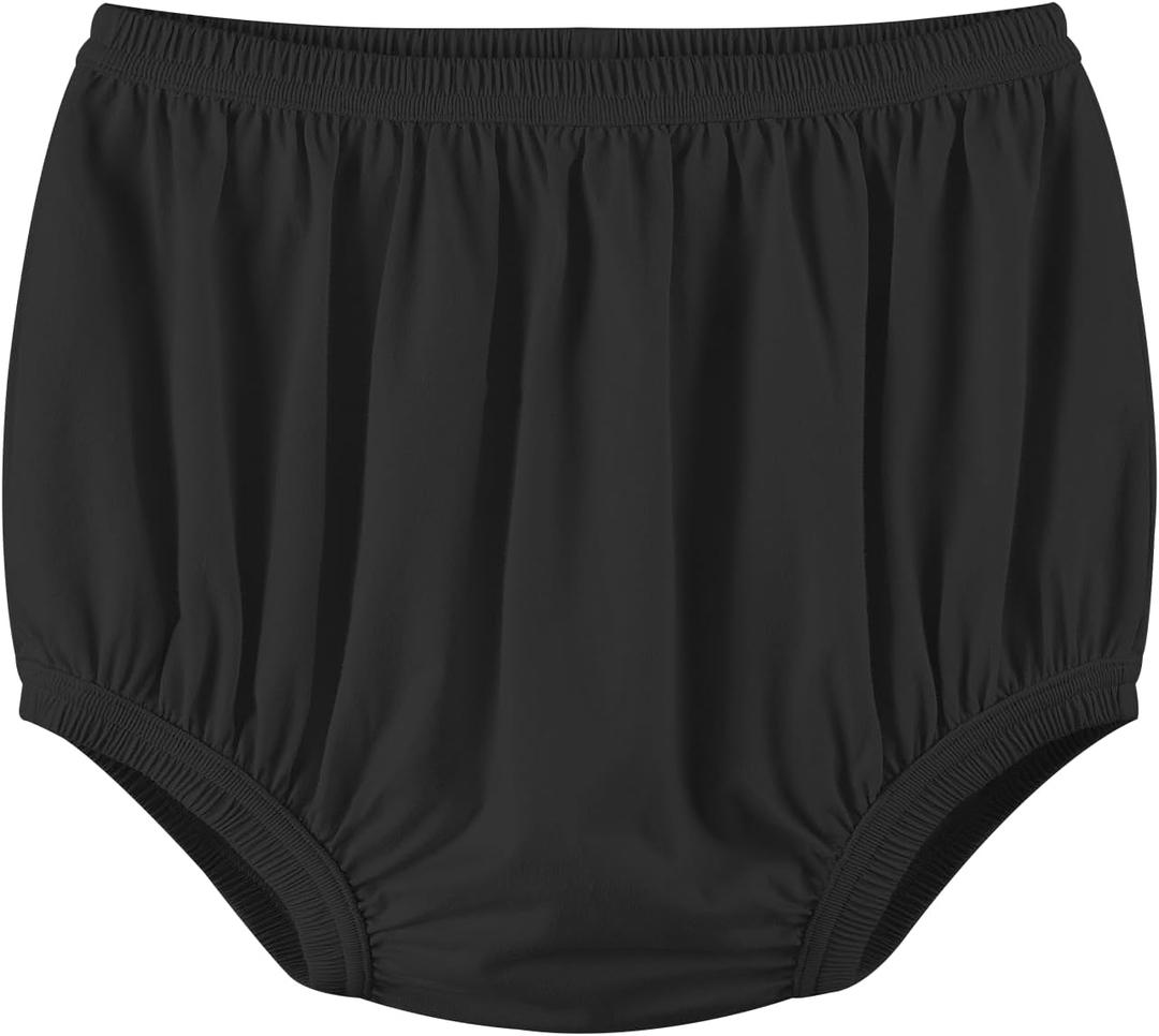 Adult Diaper Cover for Incontinence Noiseless Leak-Protection Underwear Plastic Pants Over Diapers Waterproof Rubber Pants (Black, 2XL(Woamn Size))