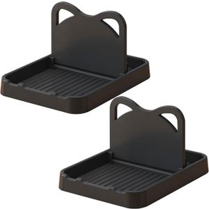 3 Pieces H&W Spoon Rest with Lid Holder,Foldable Spoon Holder for Kitchen Counter,Cat Pot Lid Holder for Spoons,Pot Lids,Spatulas,Utensils,Forks(1 Black, 1 White and 1 Beige)