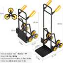 Stair Climbing Cart, 440 lbs Capacity Stair Climber Dolly, Hand Truck with Stair-Climbing Wheels & One-Touch Retractable Handle, Thickened Upgraded Steel Tube Folding Stair Climbing