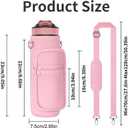 Water Bottle Holder with Strap, Insulated Crossbody Sling Bag, Carrier with Phone Pocket for Walking Hiking Camping Fishing