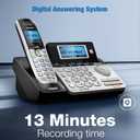 VTech DS6151-2 2-Line Expandable Cordless Phone System with 2 Handsets, Digital Answering System, Caller ID, DECT 6.0 - Home & Small Business (Black/Silver)